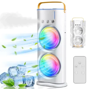 مروحة DENX DX2608 برذاذ مزدوج – 2 في 1 بتبريد مضاعف